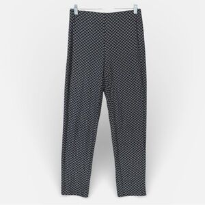 J. Jill Pants Womens‎ XS Black Wearever Forward-Seam Slim Ankle Geometric Print